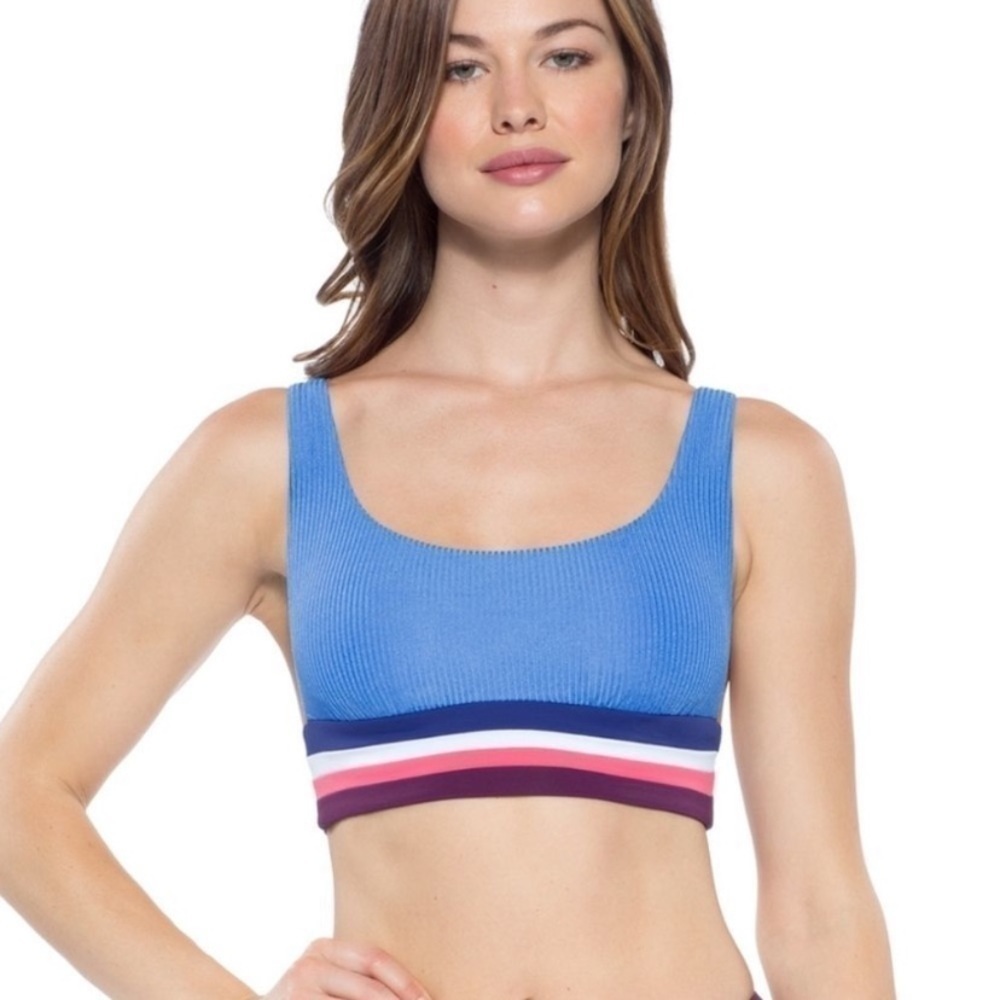Becca by Rebecca Virtue Refine Color block Bralette Top NWOT